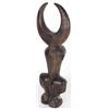 Image 4 : HAND-CARVED WEST AFRICAN HORNED FERTILITY STATUE