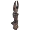 Image 5 : HAND-CARVED WEST AFRICAN HORNED FERTILITY STATUE