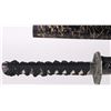 Image 3 : SET OF 2 BLACK DECORATIVE KATANA SWORDS W/ BASE