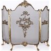 Image 1 : VINTAGE FRENCH PROVINCIAL BRASS FIRE SCREEN
