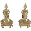 Image 1 : ANTIQUE FRENCH NEOCLASSICAL BRASS ANDIRONS