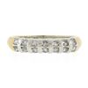 Image 4 : Estate 14K TT Gold 0.30 ctw Round Channel Diamond Domed Stack Wedding Band Ring
