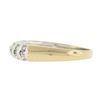 Image 5 : Estate 14K TT Gold 0.30 ctw Round Channel Diamond Domed Stack Wedding Band Ring
