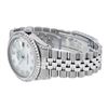Image 6 : Rolex Mens Stainless Steel Diamond Lugs And Princess Cut Diamond Datejust Wristw