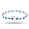 Image 2 : 12.28 ctw Blue Sapphire and 2.59 ctw Diamond Platinum Bracelet