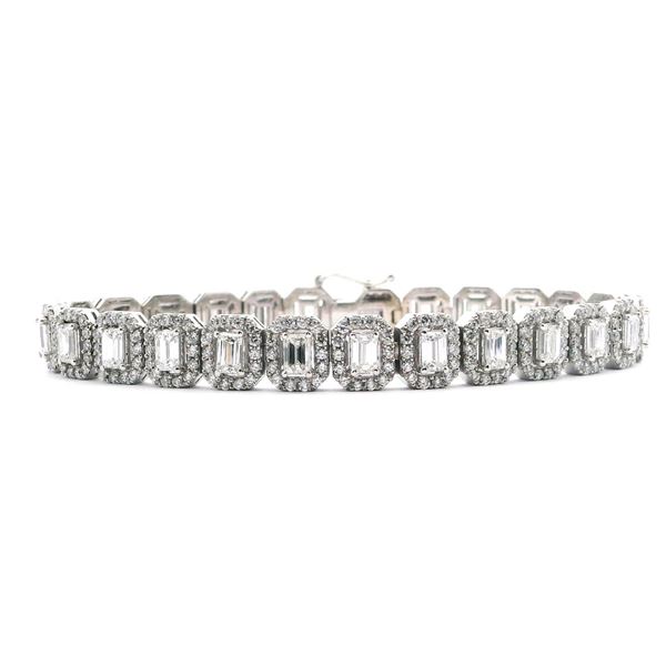 11.15 ct. Diamond Tennis Bracelet - 14KT White Gold