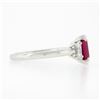Image 5 : NEW Platinum 2.01 ctw GIA NO HEAT Pink Sapphire & Diamond 3 Stone Engagement Rin