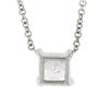 Image 6 : NEW 14k White Gold 0.48 ctw Princess Cut Prong Diamond Solitaire Pendant Necklac