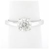 Image 1 : Classic 14K White Gold 0.35 ctw Illusion Set Diamond Solitaire Engagement Ring