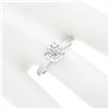 Image 3 : Classic 14K White Gold 0.35 ctw Illusion Set Diamond Solitaire Engagement Ring