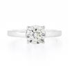 Image 4 : Classic 14K White Gold 0.35 ctw Illusion Set Diamond Solitaire Engagement Ring