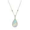Image 1 : Fashion Pendant and Chain Opal and Diamond
