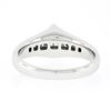 Image 7 : 14k White Gold 1.37 ctw Marquise Solitaire Baguette Round Diamond Engagement Rin