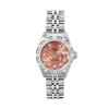 Image 2 : Rolex Ladies Stainless Steel Salmon Diamond Date Wristwatch 26MM