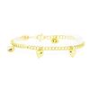 Image 1 : Heart Charm Bracelet - 22KT Yellow Gold