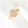 Image 3 : NEW Classic 14K Rose Gold Engraveable Oval Center Polished Petite Signet Ring