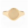 Image 4 : NEW Classic 14K Rose Gold Engraveable Oval Center Polished Petite Signet Ring