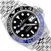 Image 1 : Rolex Mens Stainless Steel Batgirl GMT Master 2 With Rolex Box And Card