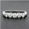 Image 2 : Gemlok 18K Gold 0.76 ctw Bar Channel Round Ideal Cut Diamond Wedding Band Ring