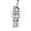 Image 5 : New Platinum 1.53 ctw Shared Prong Round Brilliant Diamond Cross Pendant w/ Chai