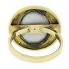 Image 7 : 18k Yellow Gold Bezel Set Carved Hard Stone Scarab w/ Rose Cut Diamonds Ring