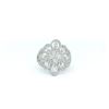 Image 1 : 14kt WG Diamond Cluster Flower Ring