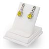 Image 2 : 4.29 ctw Yellow Sapphire and 0.70 ctw Diamond Platinum Earrings