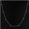 Image 3 : NEW 14K Gold 1.14 ctw Bezel Station Princess Diamond by the Yard Chain Necklace