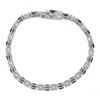 Image 7 : New 18k White Gold 12.26 ctw Top Quality Diamond & Sapphire Tennis Line Bracelet