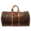 Image 1 : Louis Vuitton Brown Monogram Canvas Keepall 55 Travel Bag