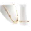 Image 1 : Vintage 14k Gold White & Angel Skin Coral Carved Bead Necklace & Bracelet Set