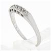 Image 7 : Vintage 18k White Gold 0.05 ctw Round Pave Diamond Stackable Wedding Band Ring
