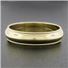 Image 2 : Solid 14k Gold 4.8mm Wide Domed Polished w/ Milgrain Stackable Wedding Band Ring