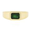 Image 6 : Unisex NEW 14k Yellow Gold .64 ctw Sideways Bezel Set Green Emerald Solitaire Ri