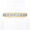 Image 2 : Tiffany & Co. 18k Yellow Gold 1 ctw Channel Round Diamond Wedding Band Ring w/ B