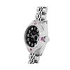 Image 3 : Rolex Ladies Stainless Steel Black Diamond And Ruby Date Wristwatch 26MM