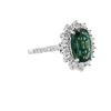 Image 2 : 14kt WG Green Sapphire & Dia Halo Ring ring