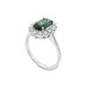 Image 4 : 14kt WG Green Sapphire & Dia Halo Ring ring