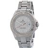 Image 1 : Rolex Mens Stainless Steel Platinum Dial 40MM Yacht Master Wristwatch