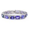 Image 1 : 47.44 ctw Tanzanite and 3.72 ctw Diamond Platinum Bracelet