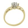 Image 8 : 14K Yellow Gold 0.67 ctw Prong Round Solitaire w/ Marquise Diamond Spray Ring