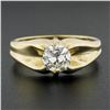 Image 3 : Antique 14k Gold 0.95 ctw GIA Certified Old Cut Belcher Diamond Engagement Ring