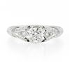 Image 4 : New 14k White Gold.85 ctw Round Diamond Milgrain & Wheat Engraved Engagement Rin