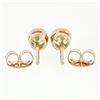 Image 6 : NEW Solid 14k Rose Gold 0.42 ctw Bezel Set Round Brilliant Diamond Stud Earrings
