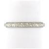 Image 1 : Antique Platinum 2.6mm Detailed Textured Work Eternity Stackable Band Ring