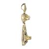 Image 3 : Antique 10K Gold 0.07 ctw Diamond Open Work Floral Drop Dangle Lavalier Pendant
