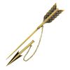 Image 5 : Antique Victorian Solid 14k Gold Large Detailed Seed Pearl Arrow Pin Brooch
