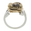 Image 9 : 18k White & Rose Gold GIA 1.04 ctw Round Fancy Orange Brown Diamond Flower Ring