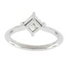 Image 8 : NEW 18k Gold 1.10 ctw GIA Princess Diamond Solitaire Knife Edge Engagement Ring