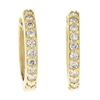 Image 1 : NEW 14k Yellow Gold 0.18 ctw Prong Round Diamond Mini Petite Huggie Hoop Earring